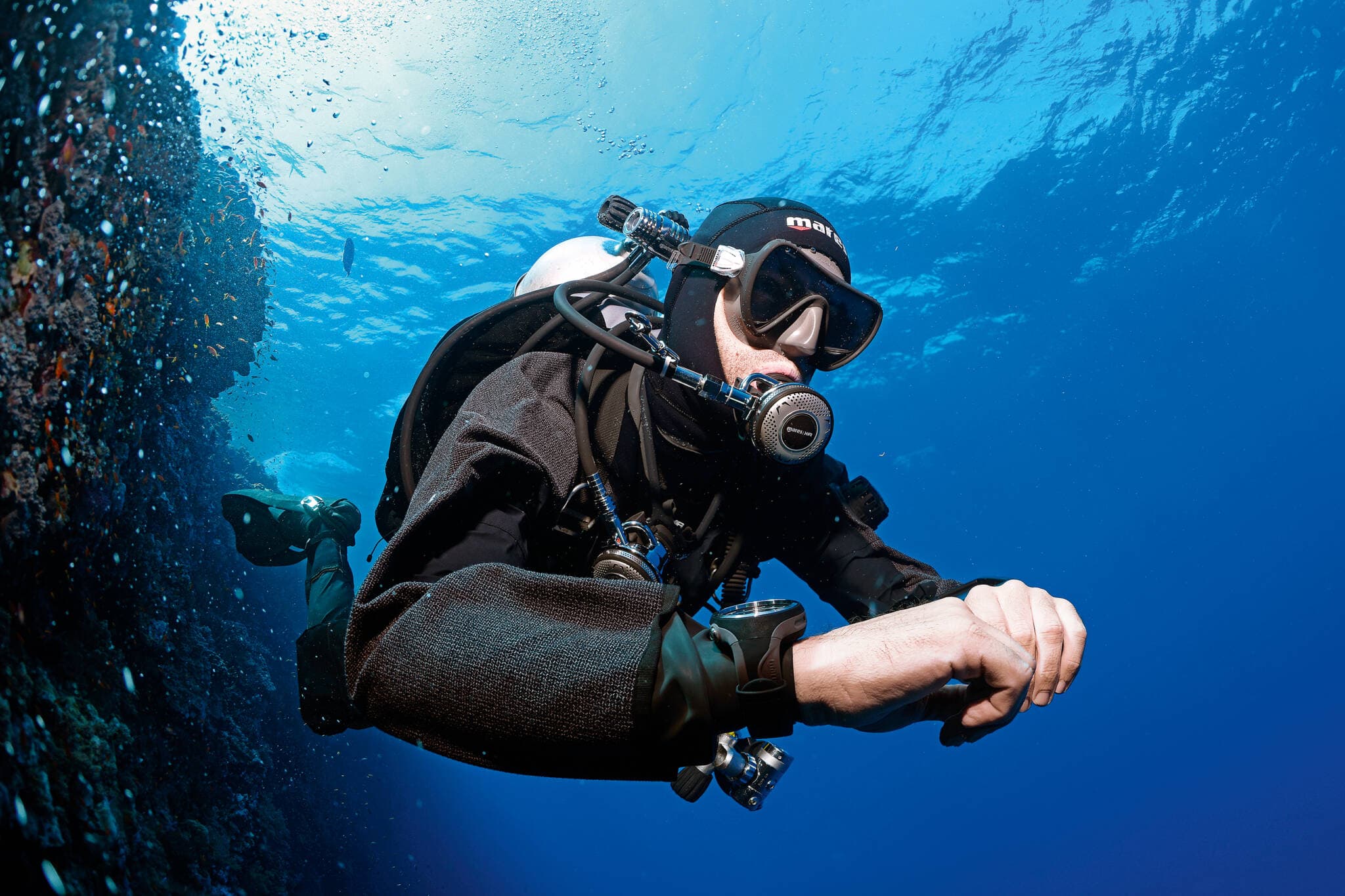 Dry Suit Diving off the Cornish Coastline